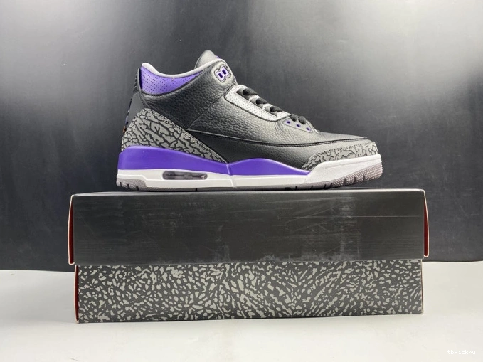 Cheap TBkick Air Black CT8532 050 Retro Purple Jordan Court 3 0729